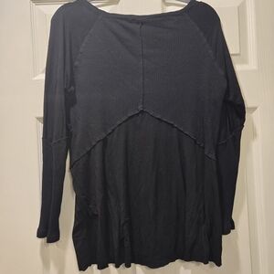 Womens Black Flowy Shirt